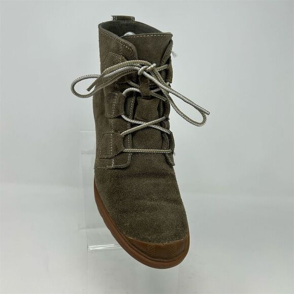 Sorel Women's Brown Suede Lace-Up Wedge Boots Size 8 Waterproof Comfort - Picture 2 of 12
